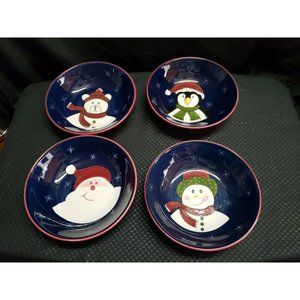 Christmas Twilight Collection Laurie Gates 8" Plates; 2000; The Cellar Lot of 4